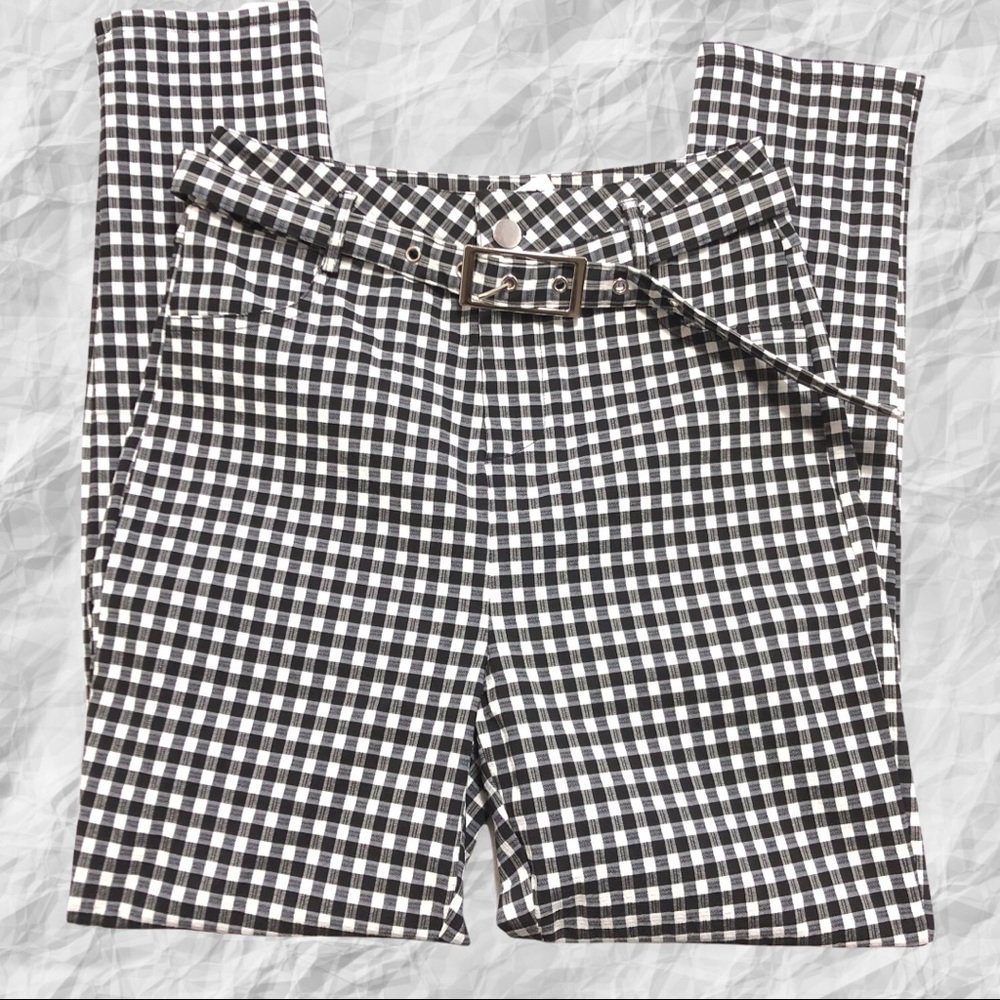 Chocolate U.S.A Skinny Fit Pants Black White Sz S